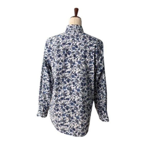 Robert Graham Men Classic Fit Blue Paisley Floral Print Button Down Shirt M EUC - Picture 11 of 16
